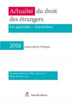 Cover-Bild Actualité du droit des étrangers