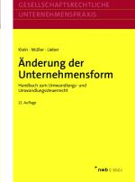 Cover-Bild Änderung der Unternehmensform