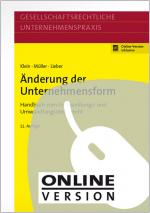 Cover-Bild Änderung der Unternehmensform