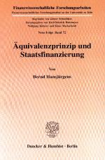 Cover-Bild Äquivalenzprinzip und Staatsfinanzierung.