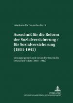 Cover-Bild Akademie für Deutsches Recht 1933-1945 - Protokolle der Ausschüsse
