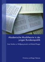 Cover-Bild Akademische Musiktheorie in der jungen Bundesrepublik