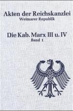 Cover-Bild Akten der Reichskanzlei, Weimarer Republik / Die Kabinette Marx III und IV (1926-1928)