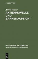 Cover-Bild Aktiennovelle und Bankenaufsicht