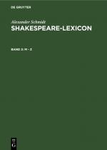 Cover-Bild Alexander Schmidt: Shakespeare-Lexicon / M - Z