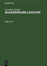 Cover-Bild Alexander Schmidt: Shakespeare-Lexicon / M–Z