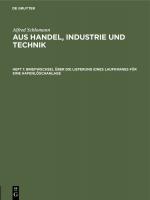 Cover-Bild Alfred Schlomann: Aus Handel, Industrie und Technik / Briefwechsel über die Lieferung eines Laufkranes für eine Hafenlöschanlage