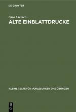 Cover-Bild Alte Einblattdrucke