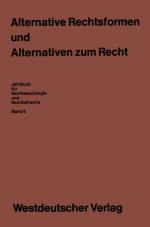 Cover-Bild Alternative Rechtsformen und Alternativen zum Recht
