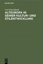 Cover-Bild Alteuropa in seiner Kultur- und Stilentwicklung