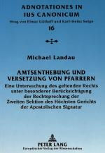 Cover-Bild Amtsenthebung und Versetzung von Pfarrern