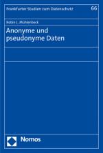 Cover-Bild Anonyme und pseudonyme Daten