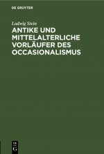 Cover-Bild Antike und mittelalterliche Vorläufer des Occasionalismus