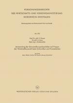 Cover-Bild Anwendung der Umwandlungsschaubilder auf Fragen der Werkstoffauswahl beim Schweißen und Flammhärten