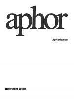 Cover-Bild Aphor
