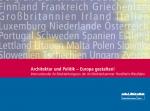 Cover-Bild Architektur und Politik - Europa gestalten!