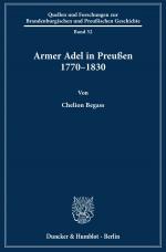 Cover-Bild Armer Adel in Preußen 1770–1830.