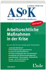 Cover-Bild ASoK-Spezial Arbeitsrechtliche Maßnahmen in der Krise