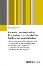 Cover-Bild Aspekte professioneller Kompetenz von Lehrkräften im Kontext von Inklusion