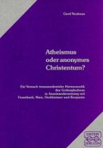 Cover-Bild Atheismus oder anonymes Christentum?