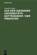 Cover-Bild Aus dem Gießener Universitätsgottesdienst. Vier Predigten
