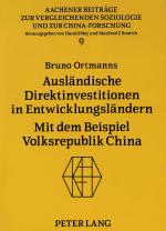 Cover-Bild Ausländische Direktinvestitionen in Entwicklungsländern