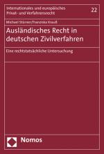 Cover-Bild Ausländisches Recht in deutschen Zivilverfahren