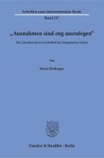 Cover-Bild "Ausnahmen sind eng auszulegen".