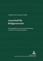 Cover-Bild Ausschuß für Religionsrecht