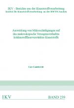 Cover-Bild Auswirkung von Mikroschädigung auf makroskopische Versagensverhalten kohlenstofffaserverstärkter Kunststoffe