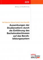 Cover-Bild Auswirkungen der Studienreform durch die Einführung des Bachelorabschlusses auf das Berufsbildungssystem