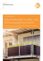 Cover-Bild Balkonkraftwerke im Miet- und Wohnungseigentumsrecht