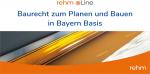 Cover-Bild Baurecht zum Planen und Bauen in Bayern Basis online