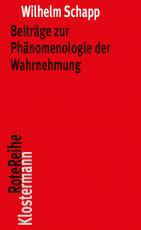 Cover-Bild Beiträge zur Phänomenologie der Wahrnehmung