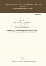 Cover-Bild Berechnung der Funkenarbeit aus den elektrischen Daten der Arbeitskreiselemente von Funkenerosionsmaschinen