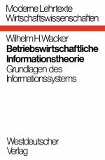 Cover-Bild Betriebswirtschaftliche Informationstheorie