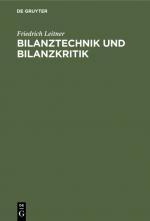 Cover-Bild Bilanztechnik und Bilanzkritik