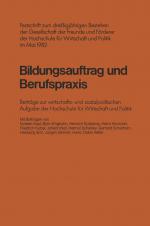 Cover-Bild Bildungsauftrag und Berufspraxis