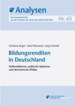 Cover-Bild Bildungsrenditen in Deutschland