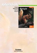Cover-Bild Biologie - Ausgabe Volk und Wissen - Mittelschule Sachsen / 8. Schuljahr - Arbeitsheft