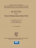 Cover-Bild Blätter für Technikgeschichte