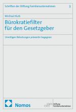 Cover-Bild Bürokratiefilter für den Gesetzgeber