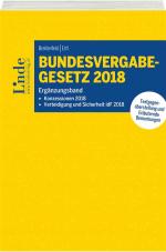 Cover-Bild Bundesvergabegesetz 2018 - Ergänzungsband