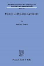 Cover-Bild Business Combination Agreements.