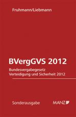 Cover-Bild BVergGVS 2012 Bundesvergabegesetz Verteidigung und Sicherheit 2012