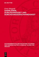 Cover-Bild Darmlänge, Durchgangszeit und Durchgangsgeschwindigkeit