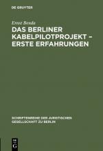Cover-Bild Das Berliner Kabelpilotprojekt – erste Erfahrungen