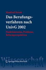 Cover-Bild Das Berufungsverfahren nach UnivG 2002