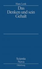 Cover-Bild Das Denken und sein Gehalt