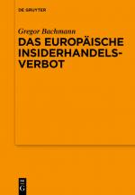 Cover-Bild Das Europäische Insiderhandelsverbot